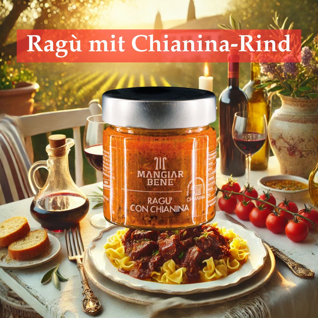 Tomatensauce mit Chianina-Rindfleisch – Die Seele der Toskana in einem Glas