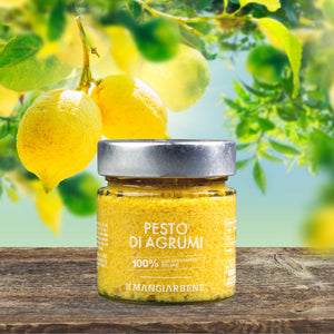 Pesto aus Zitronen, Orangen und Mandeln