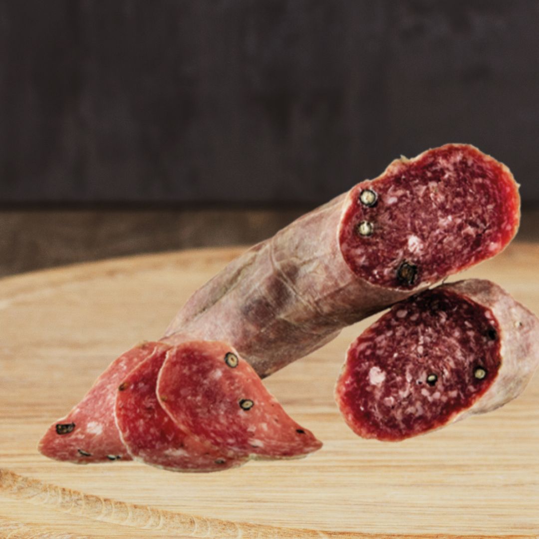 Italienische Edelsalami mit wildem Wacholder, 400g