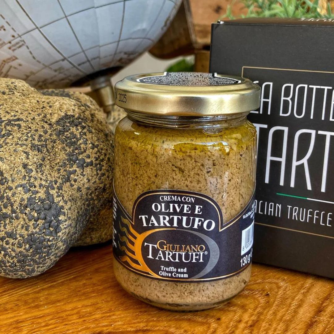 Truffle cream made from olives and black summer truffles