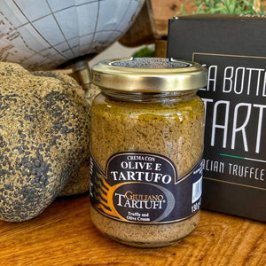 Truffle cream made from olives and black summer truffles