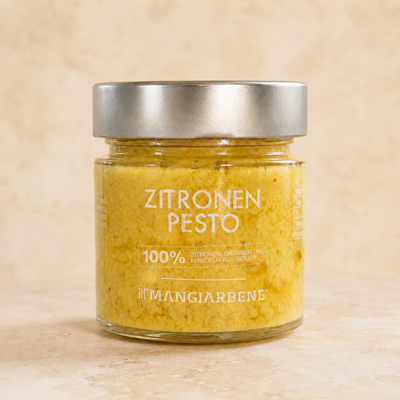 Zitronen-Pesto mit Orangen & Mandeln