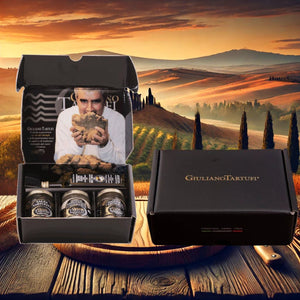 Gift box "Fantastic White Plus" - four products with white truffles in an elegant box