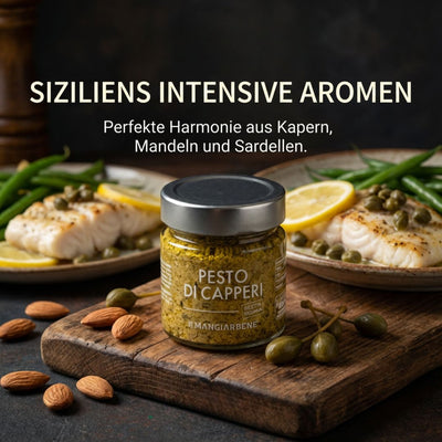 Pesto aus Kapern, Mandeln und Sardellen