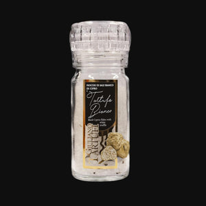 White Cyprus salt with white truffle in mill