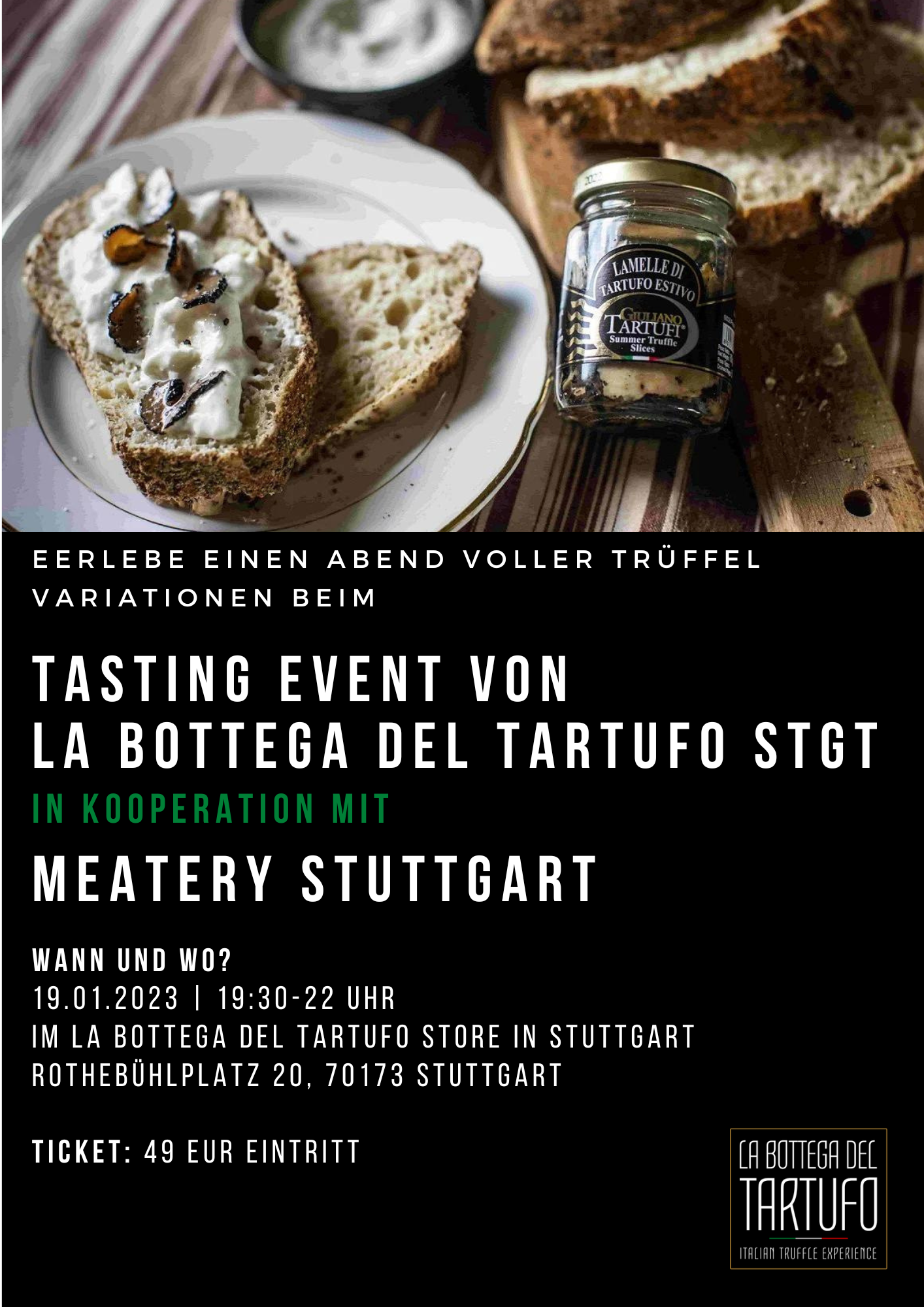 TICKET Truffle Tasting Event in Stuttgart on January 19th, 2023