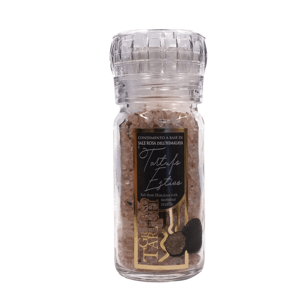 Himalayan salt with summer truffles in a mill